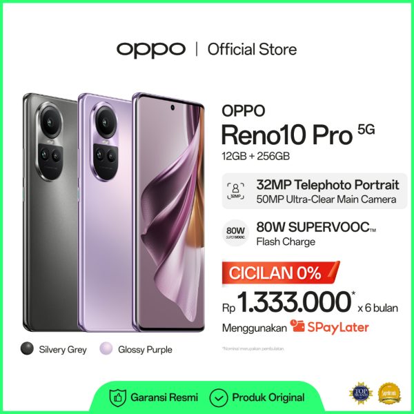 OPPO Reno10 Pro 5G 12GB/256GB [32MP Telephoto Portrait, 80W SUPERVOOC Flash Charge, 120Hz 3D Curved Screen, RAM Expansion]