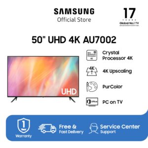 Samsung Smart TV 50 inch UHD 4K AU7002 dengan PurColor - UA50AU7002KXXD